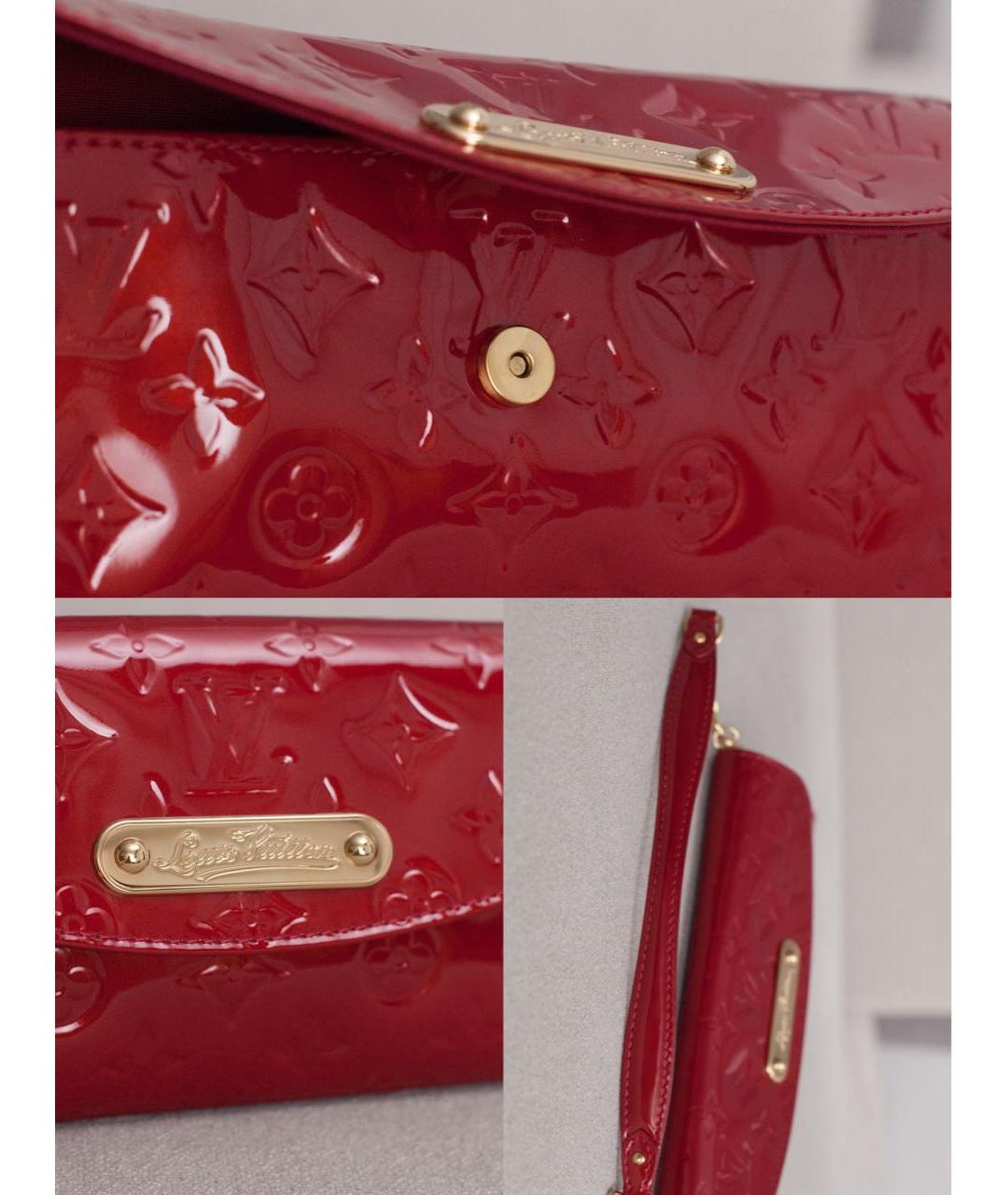 LOUIS VUITTON Красная сумка с короткими ручками из лакированной кожи, фото 7