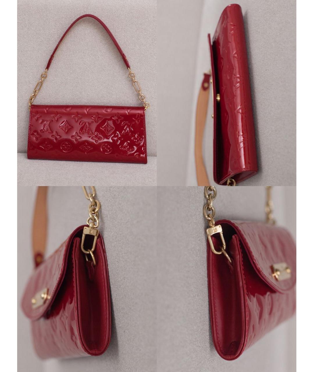 LOUIS VUITTON Красная сумка с короткими ручками из лакированной кожи, фото 6