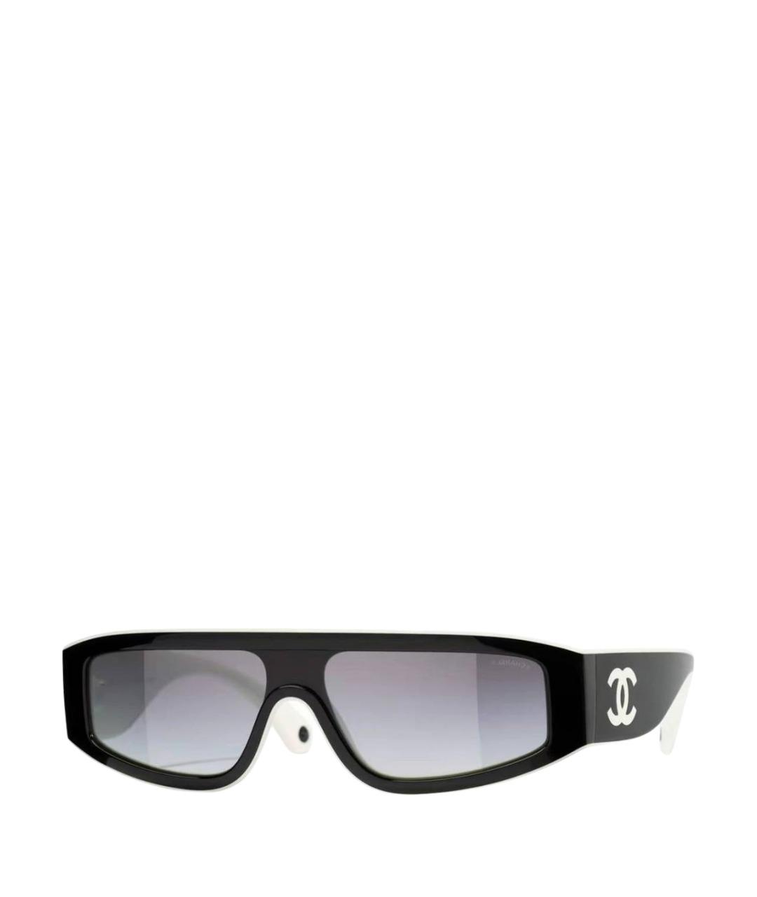 CHANEL Черные пластиковые солнцезащитные очки, фото 1