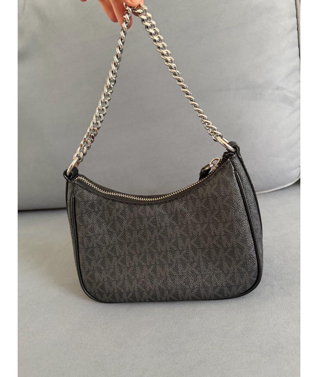 MICHAEL KORS Черная кожаная сумка с короткими ручками, фото 3