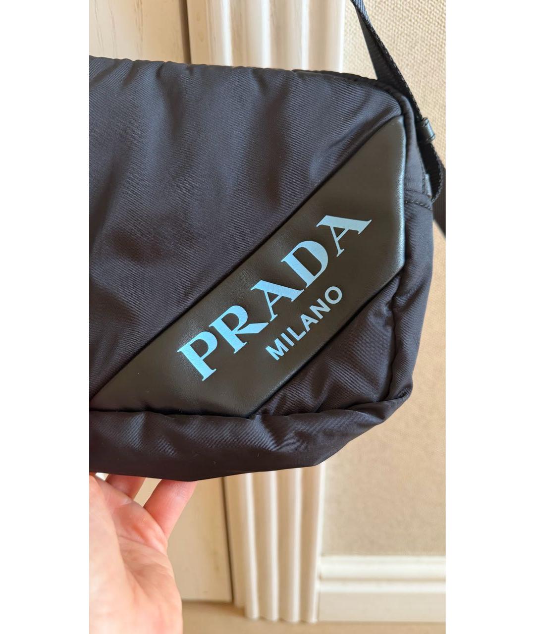PRADA Черная нейлоновая сумка на плечо, фото 3