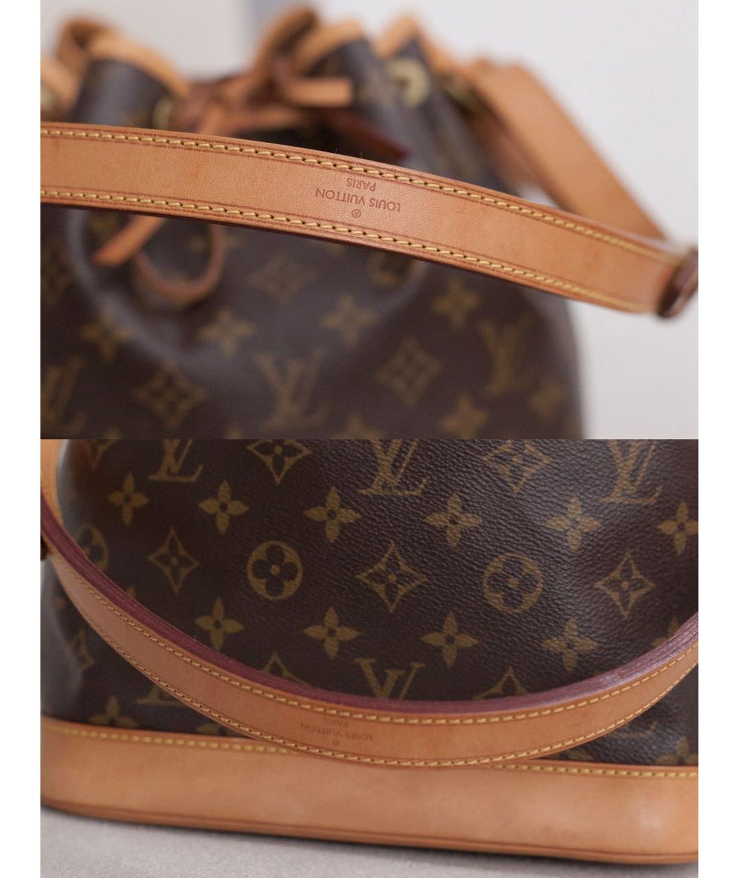 LOUIS VUITTON Коричневая сумка с короткими ручками из канвы, фото 7