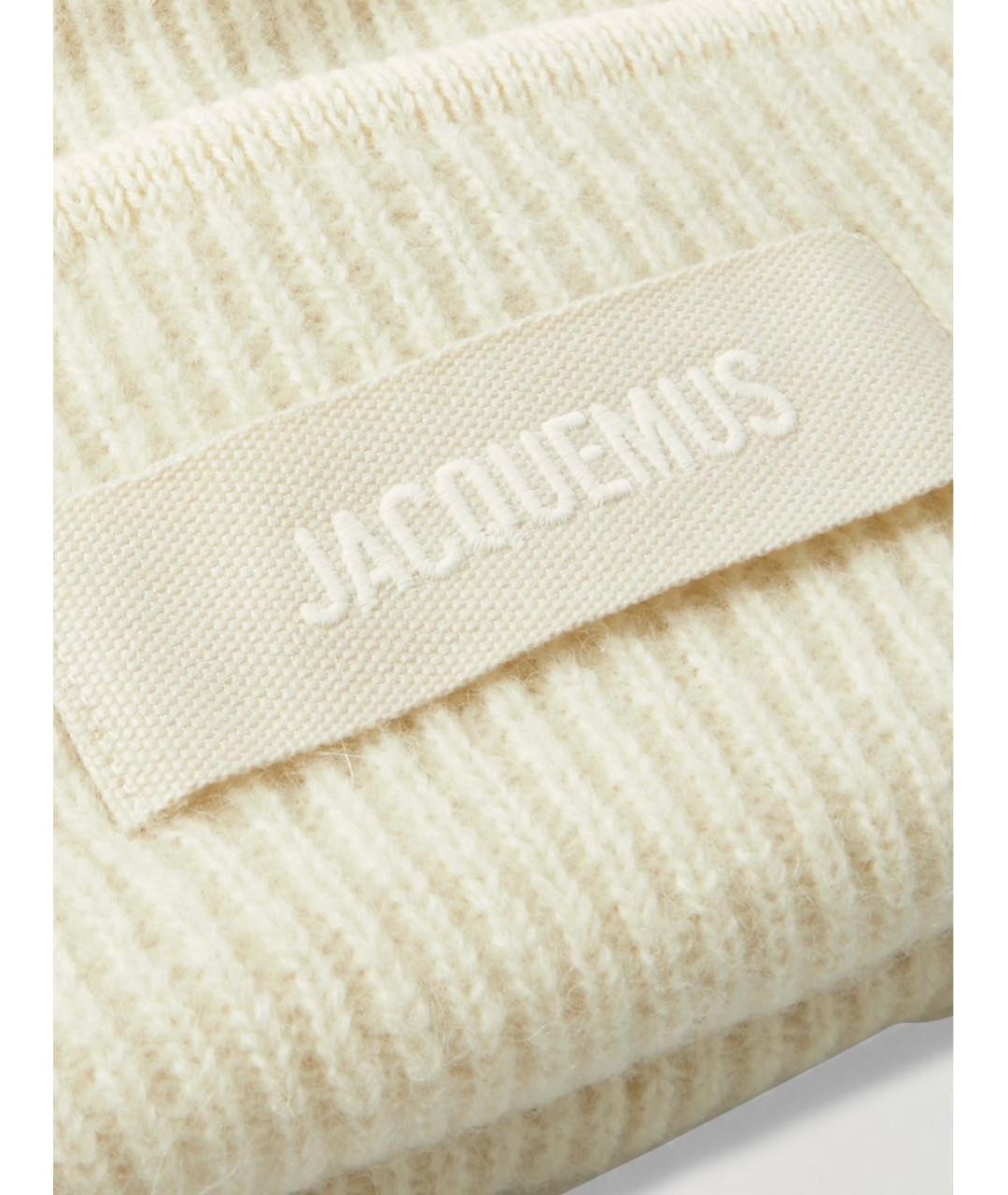 JACQUEMUS Белая шерстяная шапка, фото 2