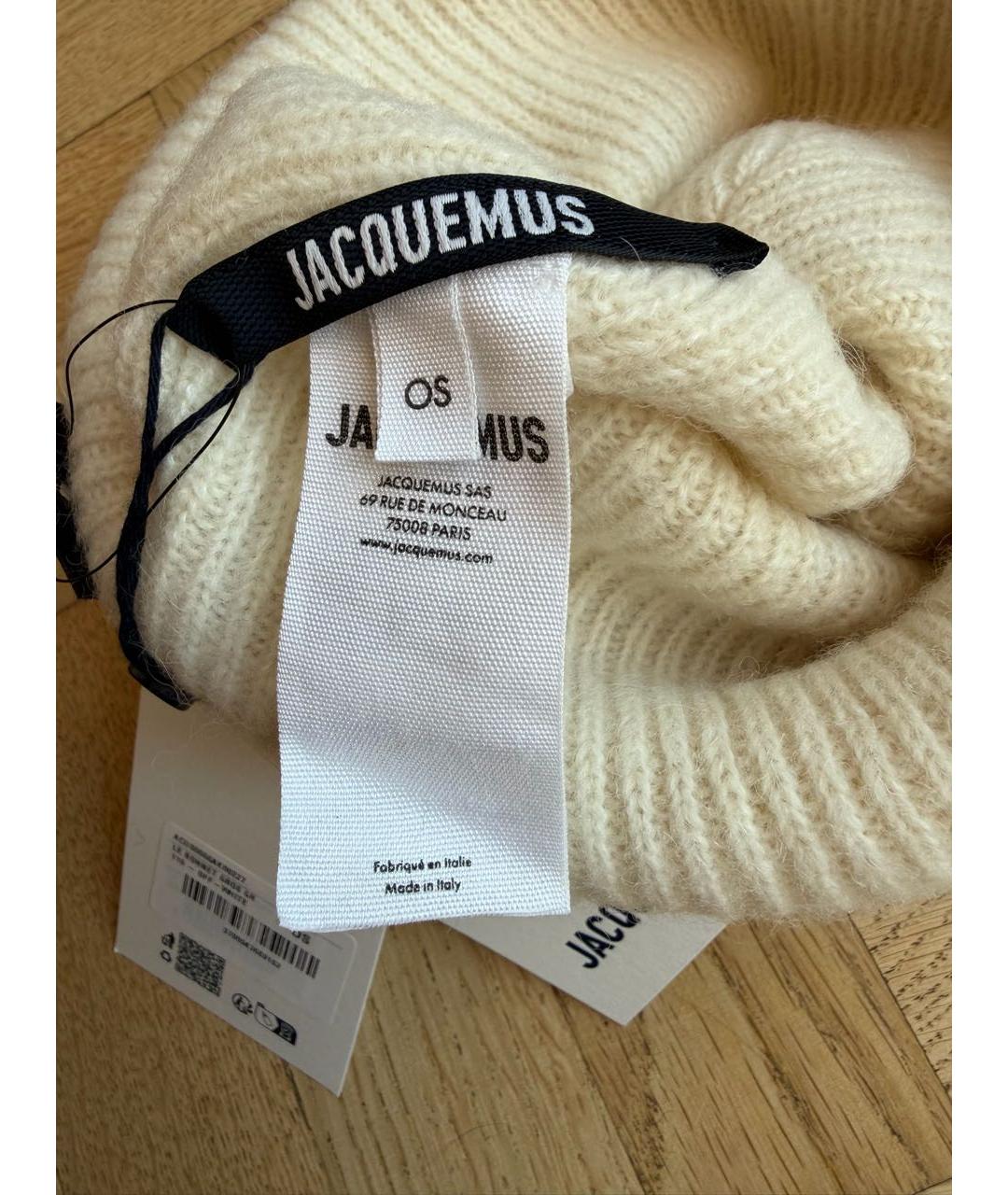 JACQUEMUS Белая шерстяная шапка, фото 5
