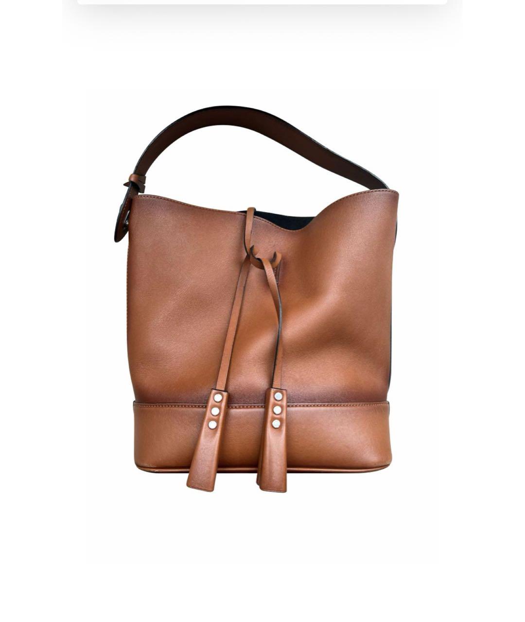 LOUIS VUITTON Коричневая кожаная сумка тоут, фото 7