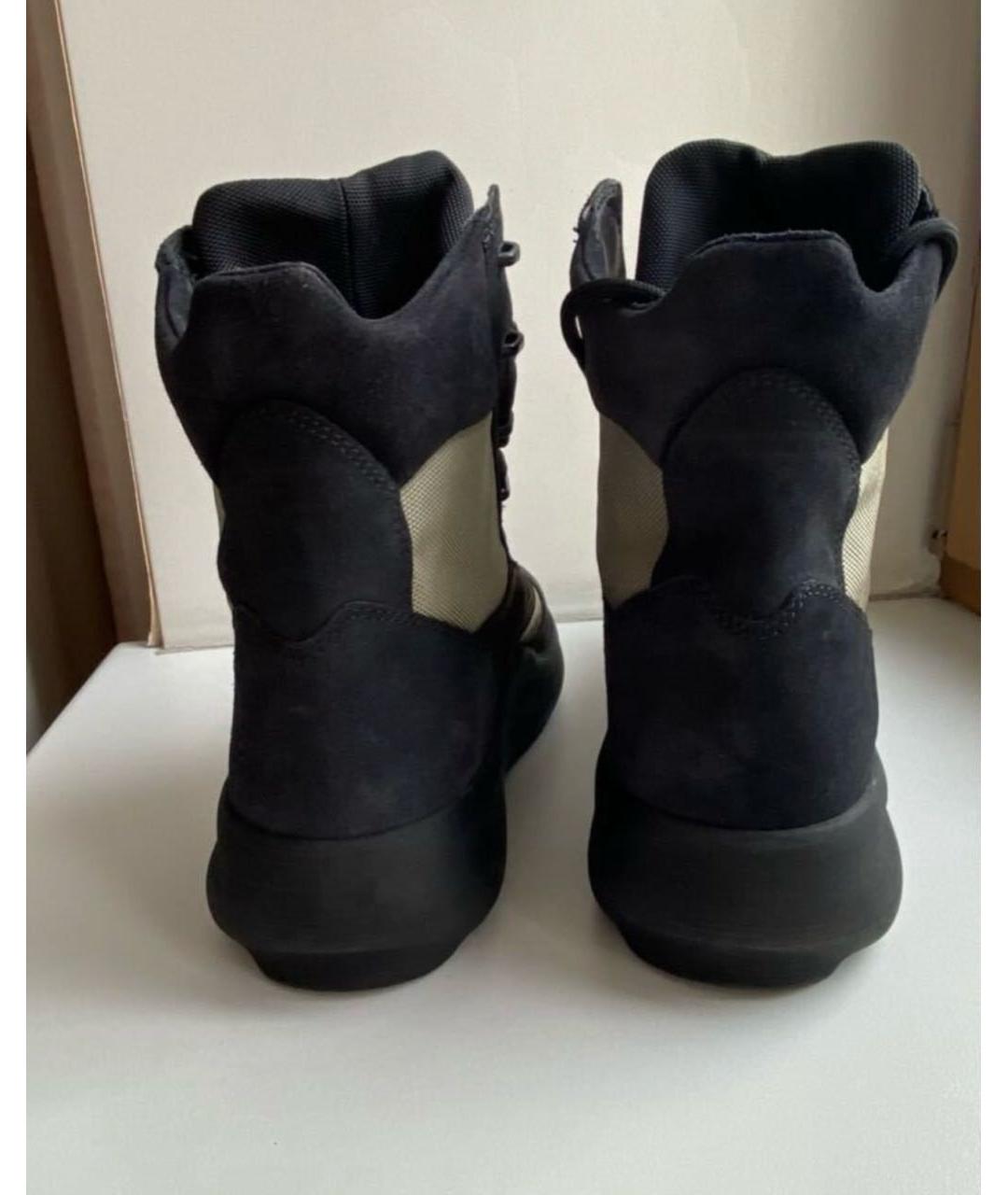 YEEZY Коричневые замшевые высокие ботинки, фото 3