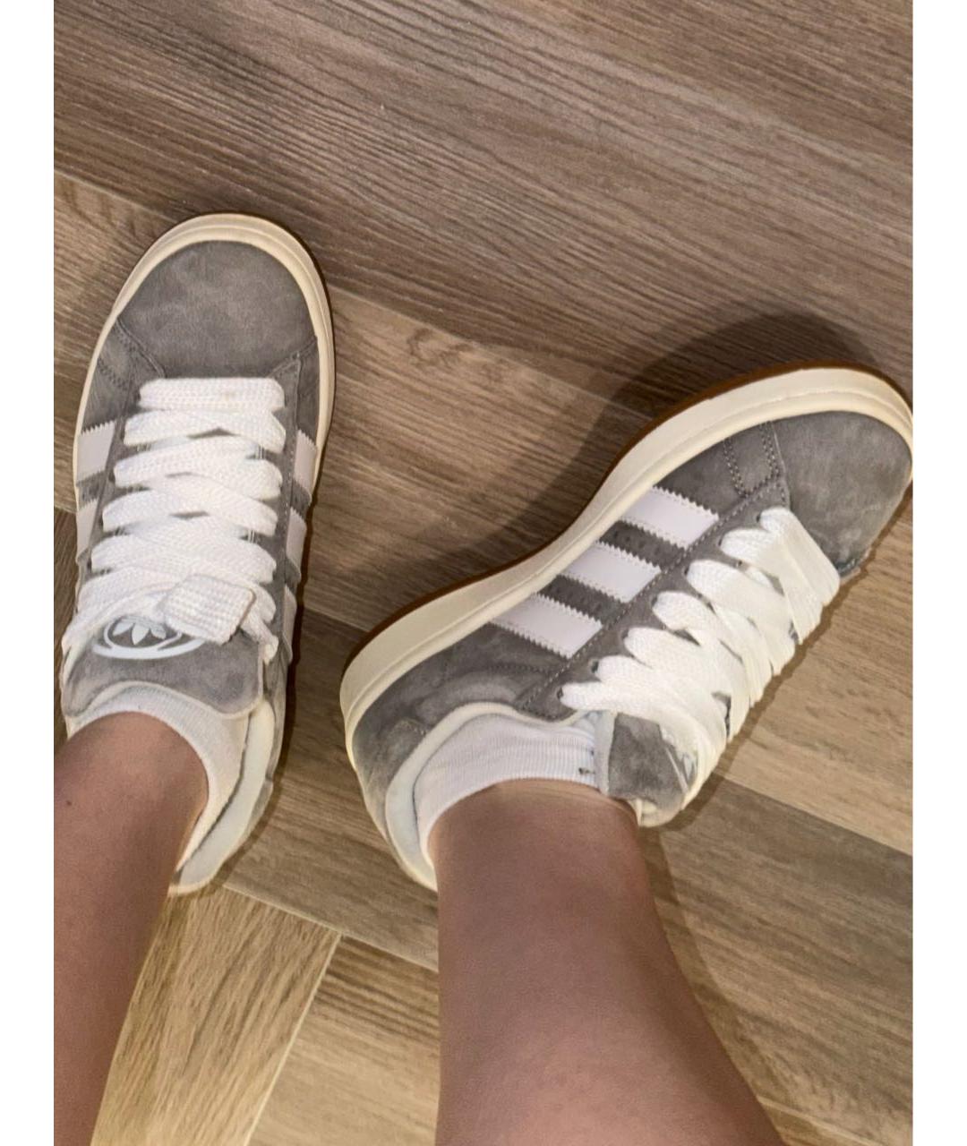 ADIDAS Серые замшевые кеды, фото 3