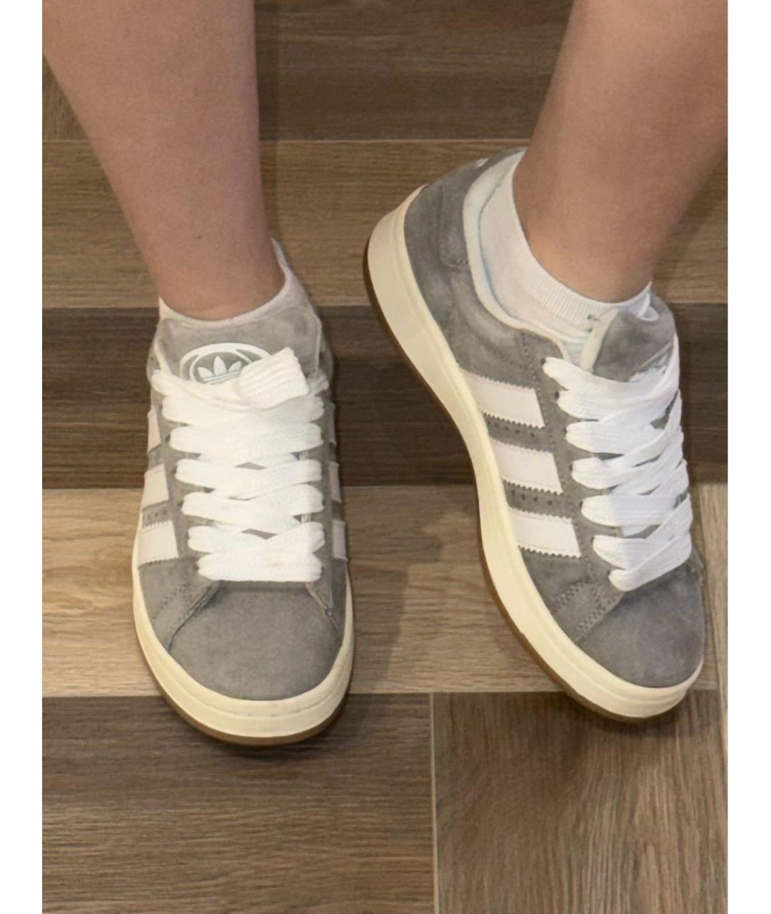 ADIDAS Бежевые замшевые кеды, фото 3