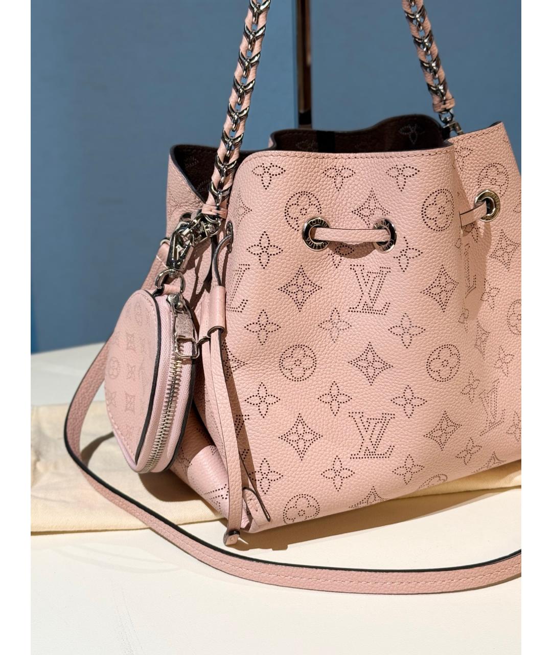 LOUIS VUITTON Розовая сумка тоут из искусственной кожи, фото 3