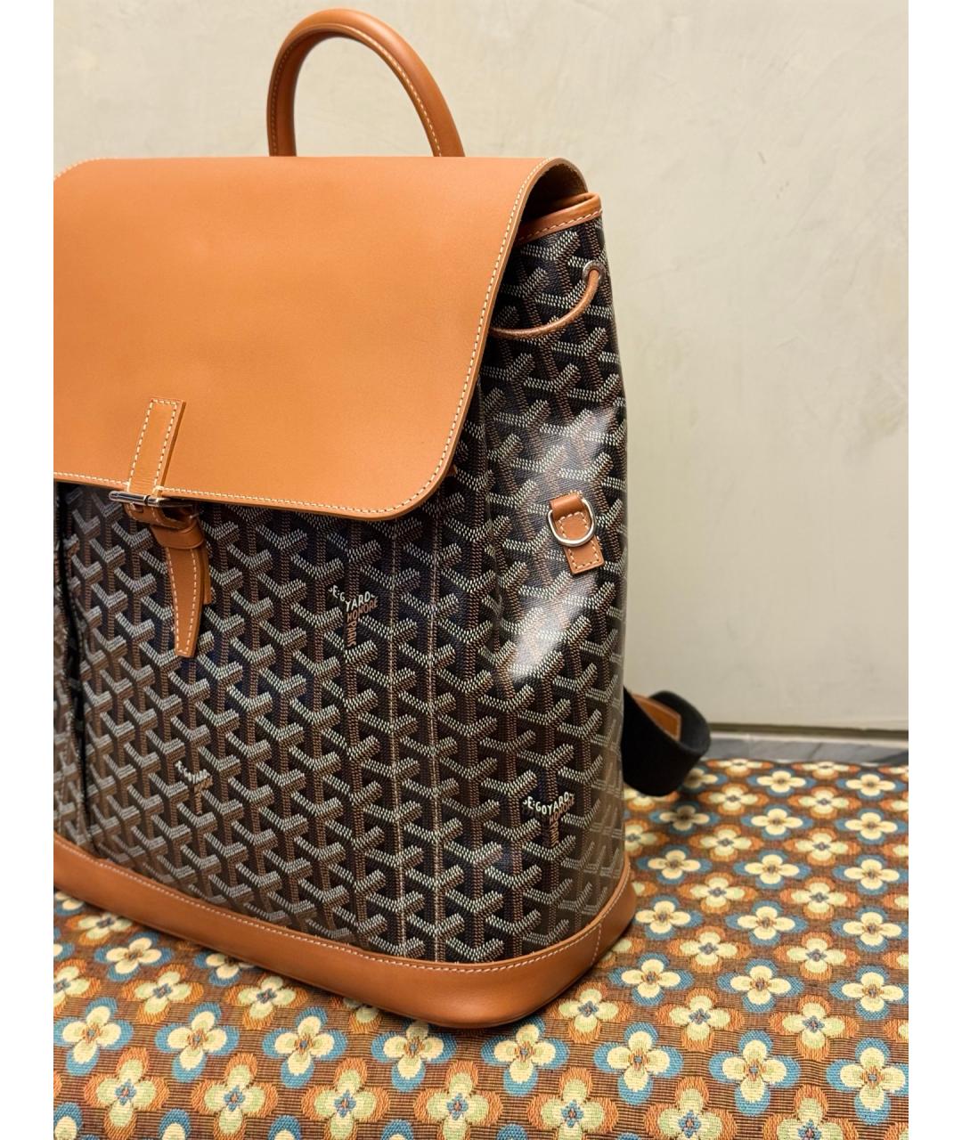 GOYARD Коричневый рюкзак из искусственной кожи, фото 3