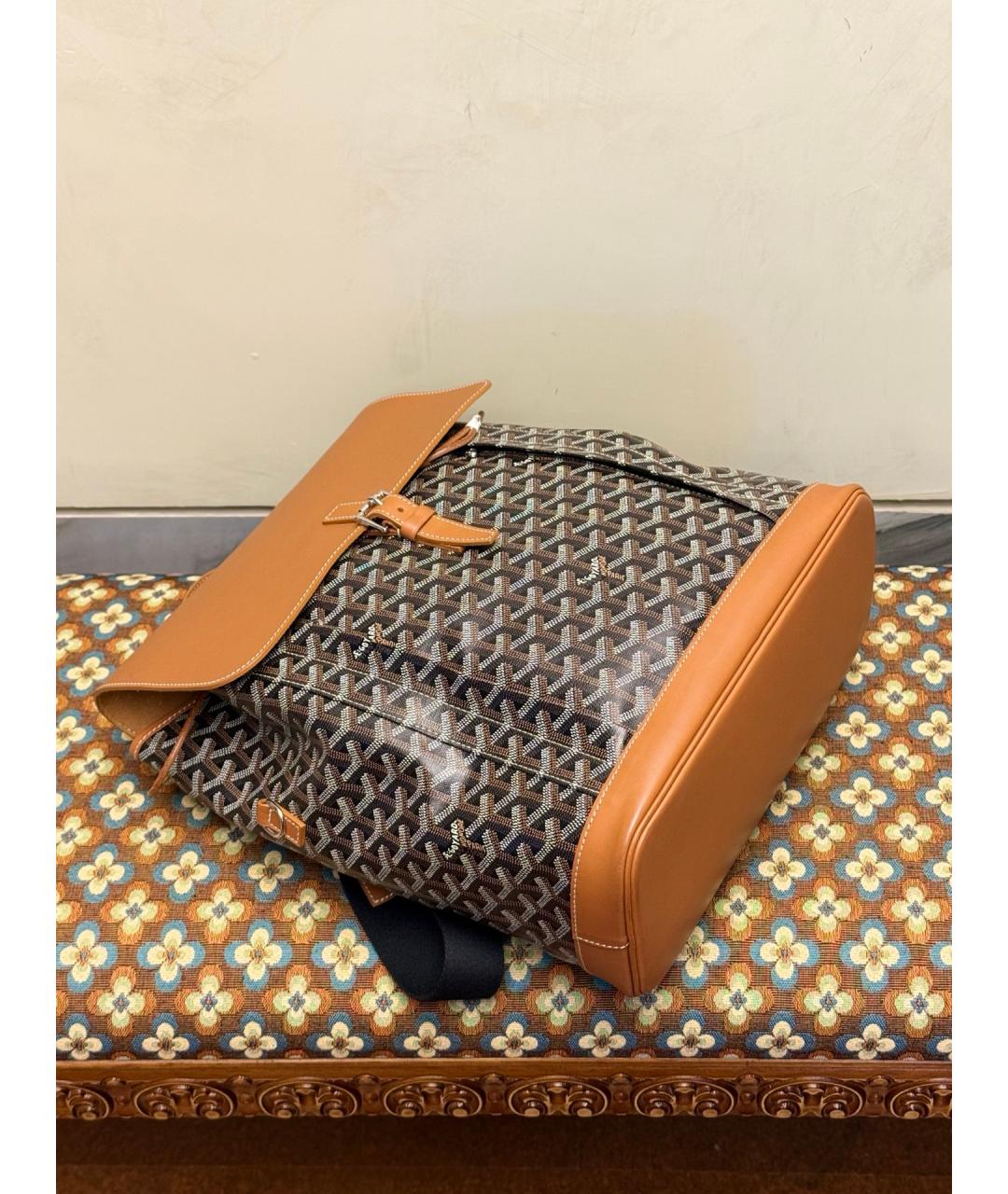 GOYARD Коричневый рюкзак из искусственной кожи, фото 5