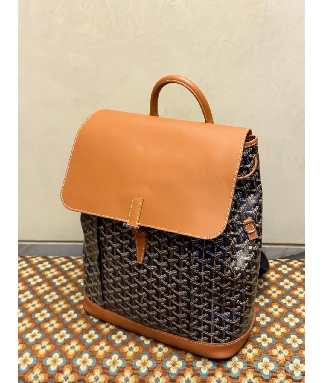 GOYARD Коричневый рюкзак из искусственной кожи, фото 2