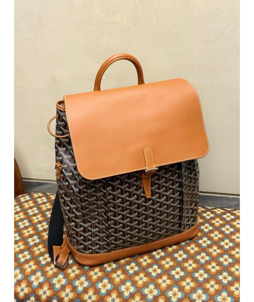 GOYARD Коричневый рюкзак из искусственной кожи, фото 6
