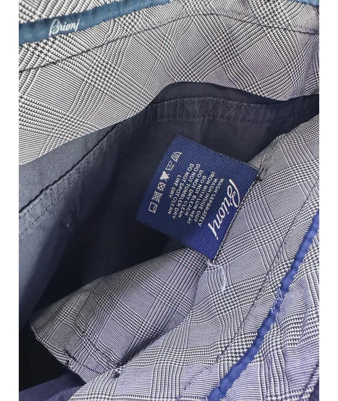 BRIONI Темно-синие хлопковые брюки чинос, фото 5