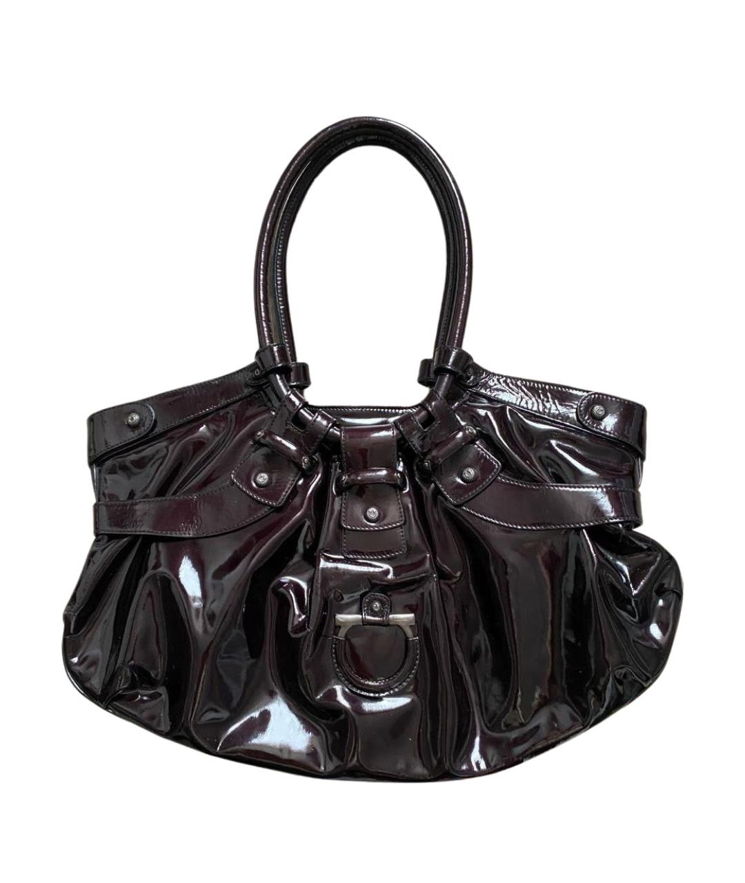 FERRAGAMO Сумка с короткими ручками из лакированной кожи, фото 1