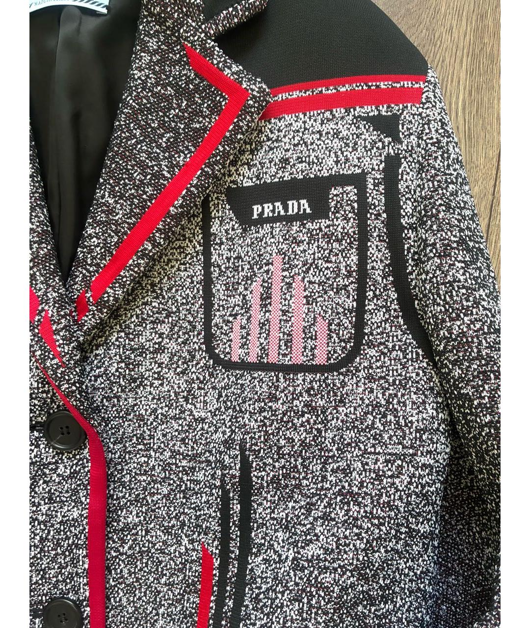 PRADA Мульти твидовое пальто, фото 4