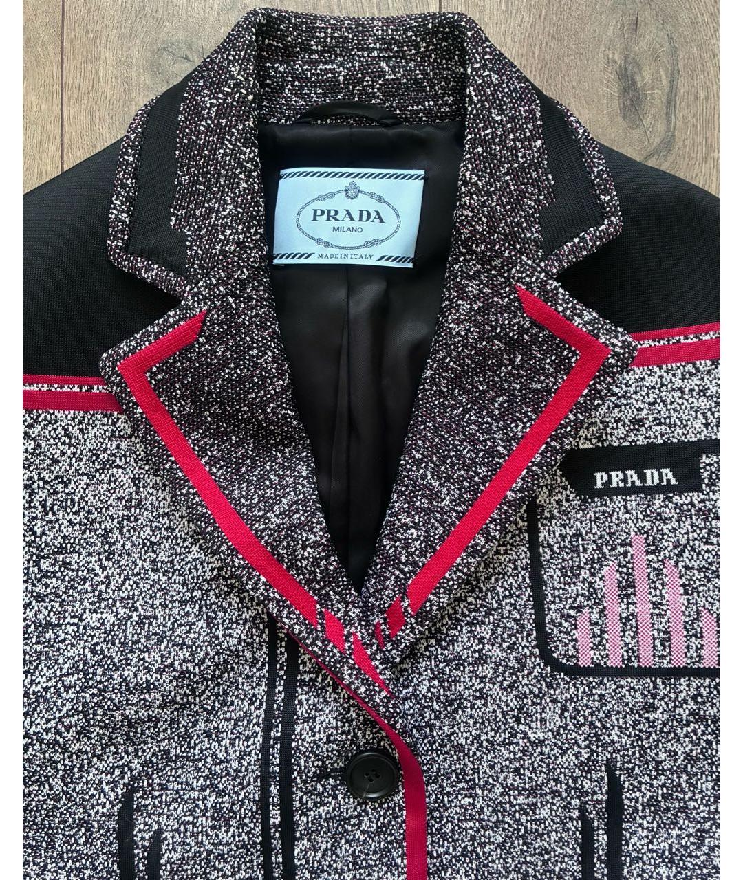 PRADA Мульти твидовое пальто, фото 3