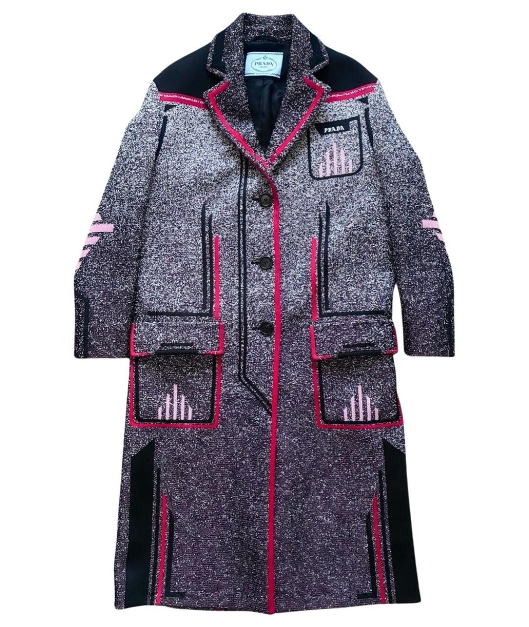 PRADA Мульти твидовое пальто, фото 1
