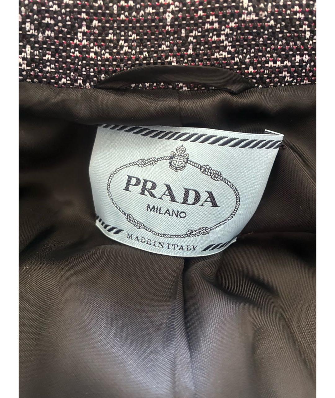 PRADA Мульти твидовое пальто, фото 7