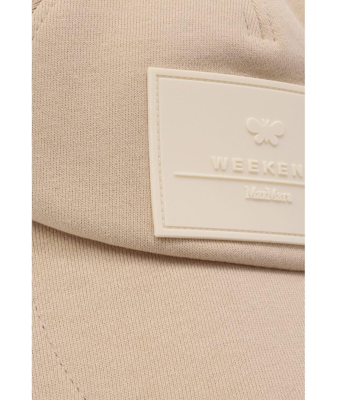 WEEKEND MAX MARA Бежевая хлопковая кепка, фото 3