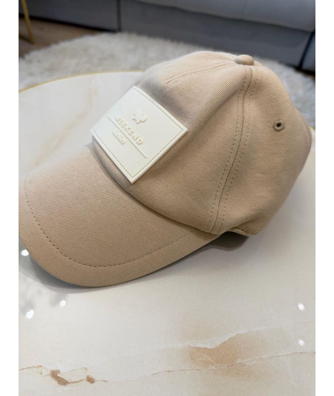 WEEKEND MAX MARA Бежевая хлопковая кепка, фото 4