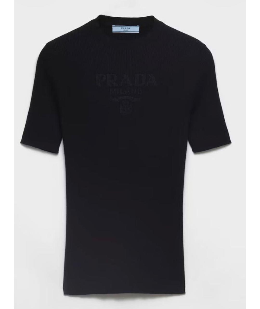 PRADA Черный хлопковый джемпер / свитер, фото 9