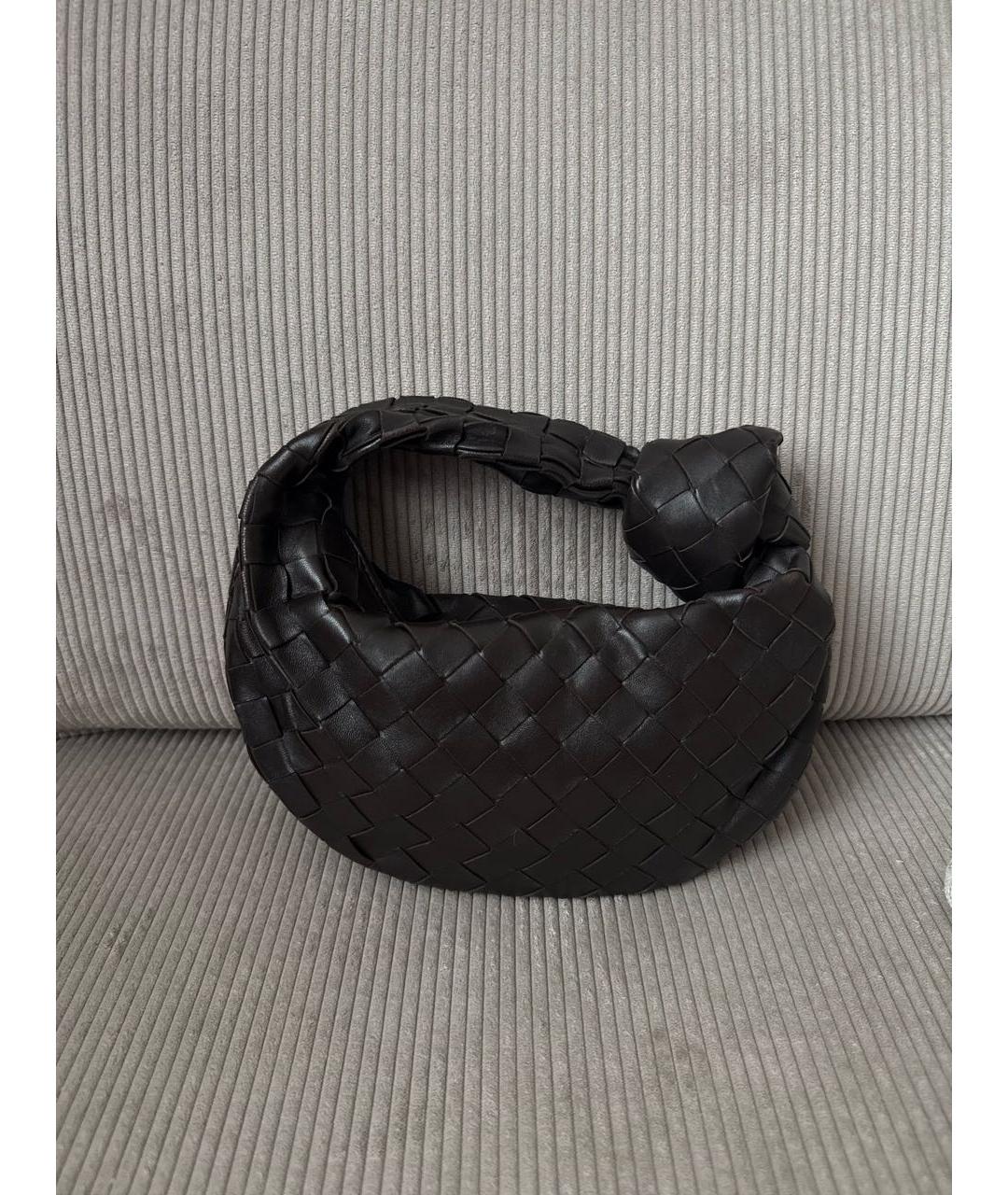 BOTTEGA VENETA Коричневая кожаная сумка с короткими ручками, фото 7