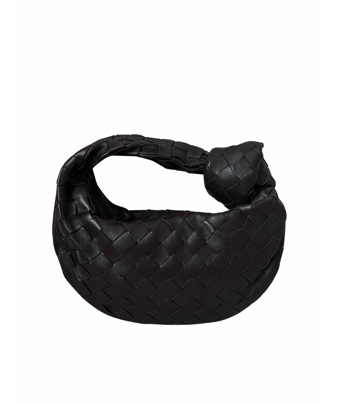 BOTTEGA VENETA Коричневая кожаная сумка с короткими ручками, фото 1