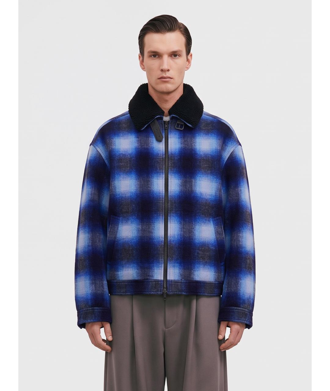 BALENCIAGA Синяя шерстяная куртка, фото 2