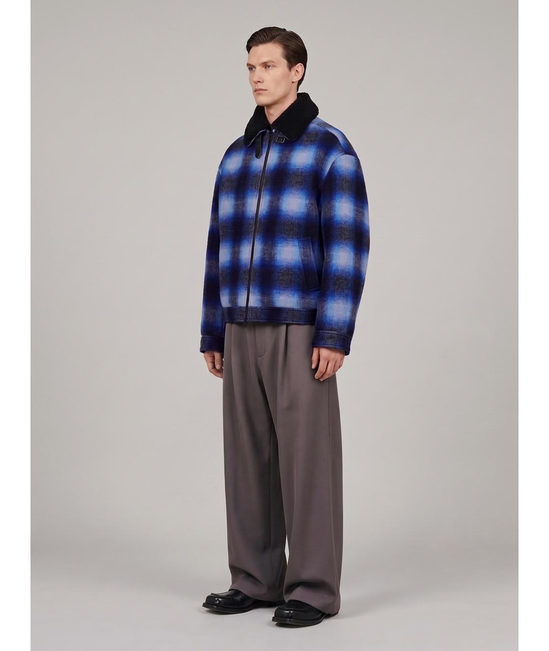BALENCIAGA Синяя шерстяная куртка, фото 3