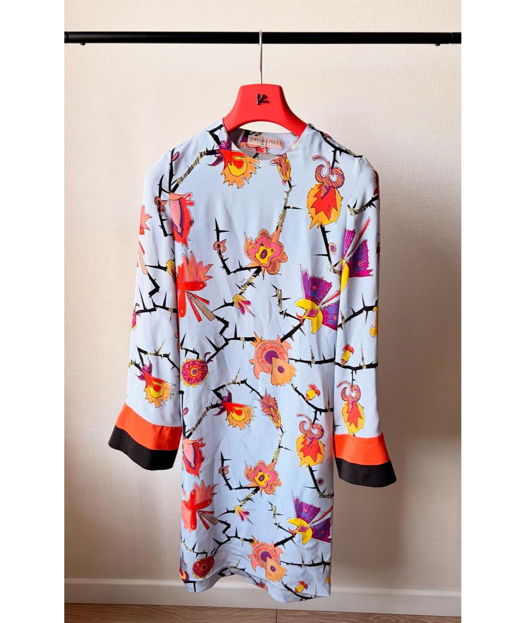 EMILIO PUCCI Голубое шелковое вечернее платье, фото 2
