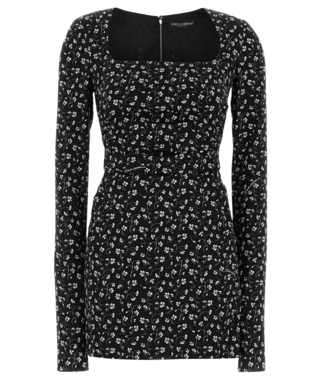 DOLCE&GABBANA Мульти шелковое коктейльное платье, фото 1