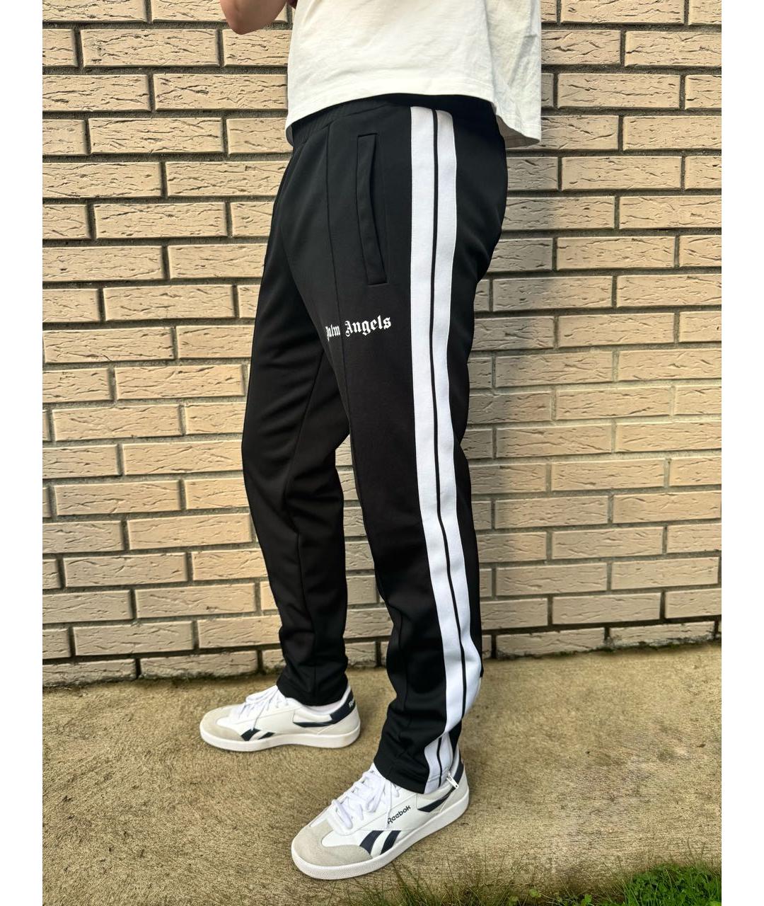 PALM ANGELS Черные полиэстеровые повседневные брюки, фото 6
