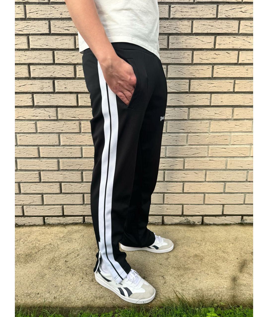 PALM ANGELS Черные полиэстеровые повседневные брюки, фото 7