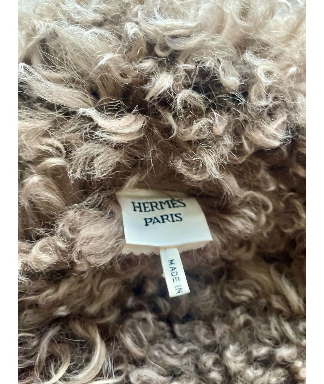 HERMES Оранжевая замшевая дубленка, фото 3