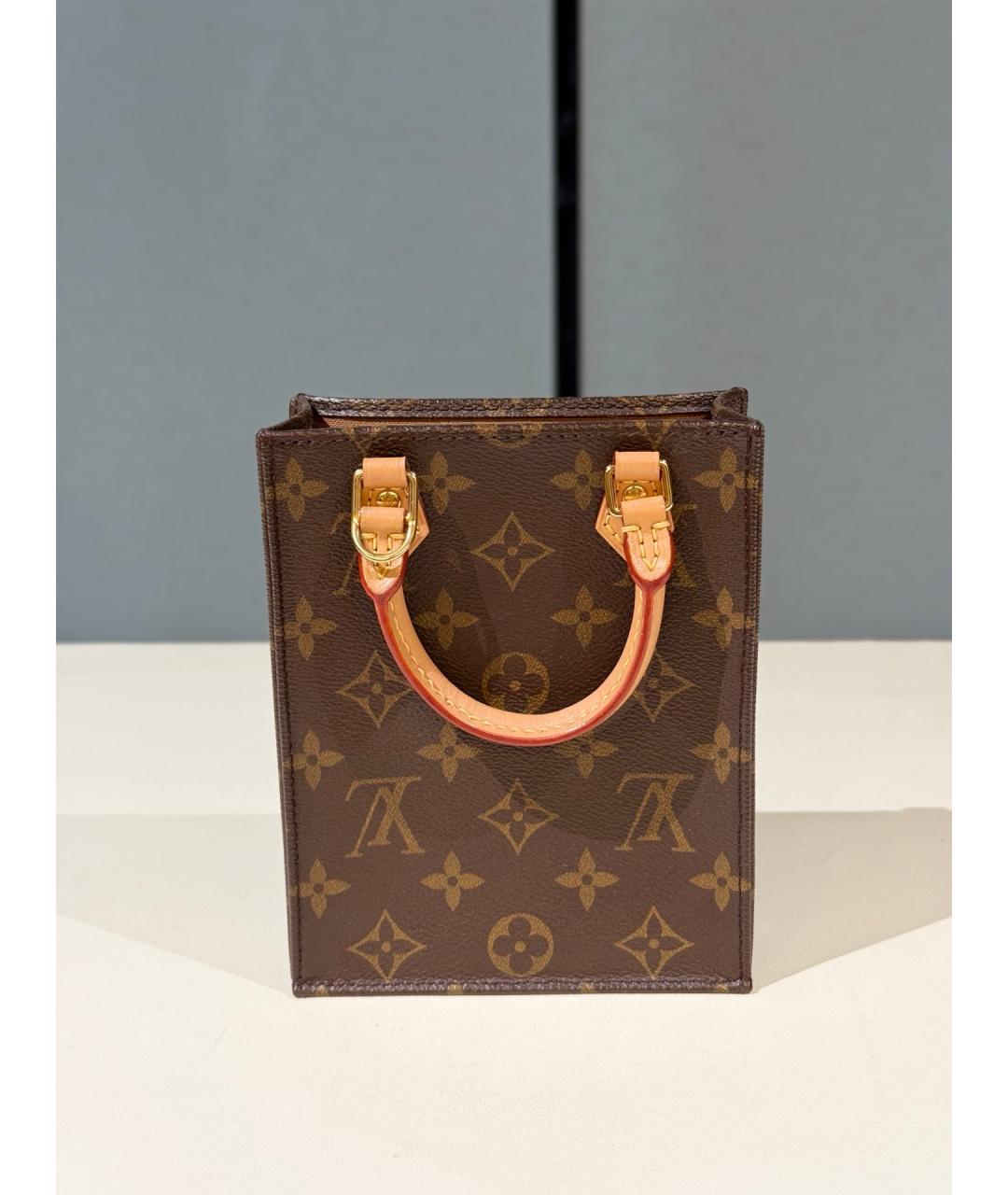 LOUIS VUITTON Коричневая сумка тоут из искусственной кожи, фото 2