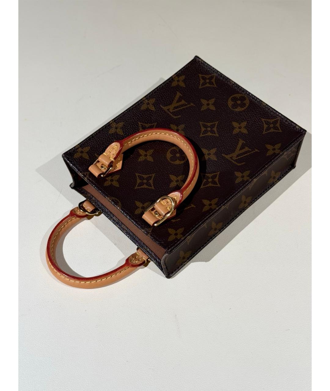 LOUIS VUITTON Коричневая сумка тоут из искусственной кожи, фото 7