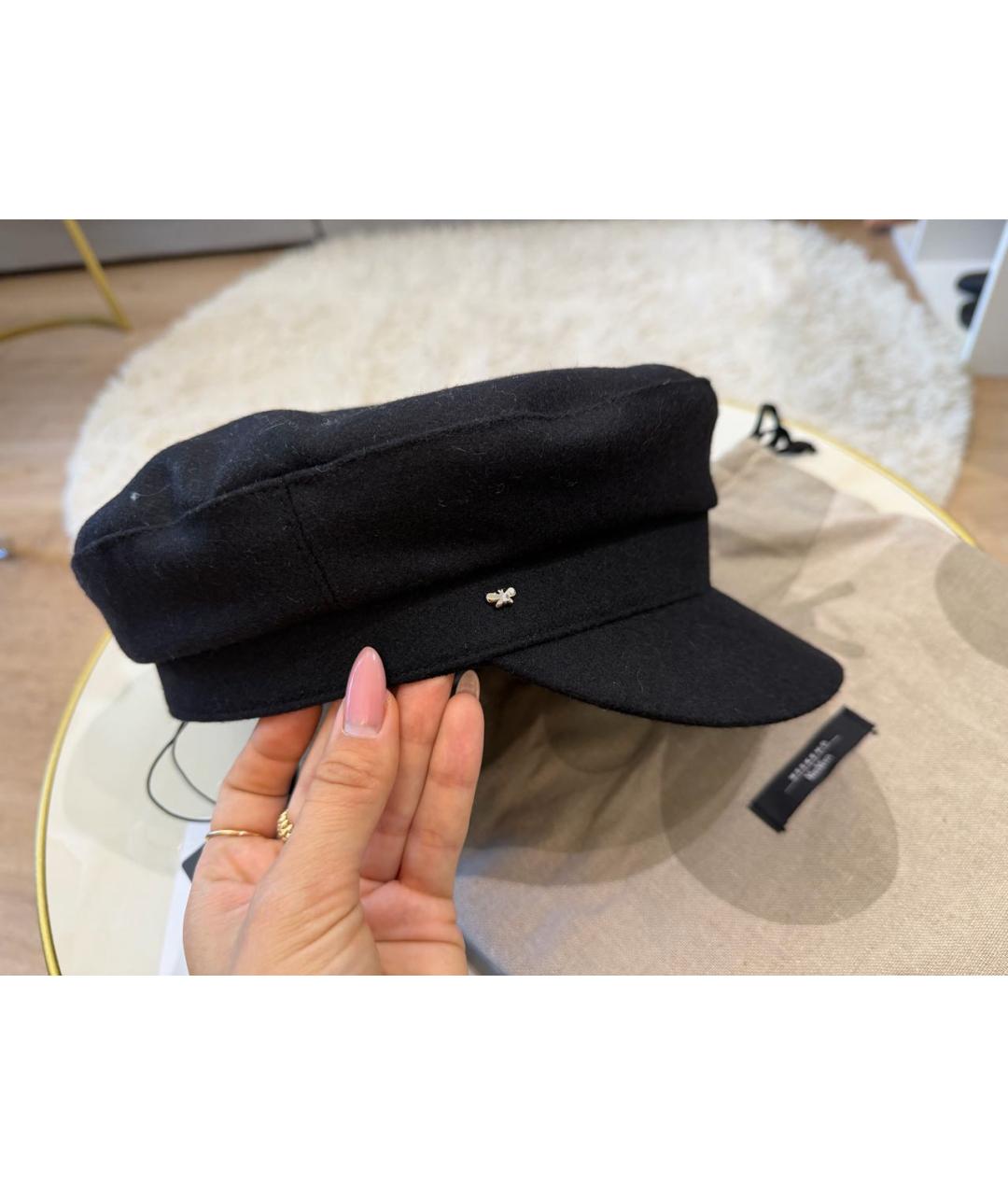 WEEKEND MAX MARA Черная шерстяная кепка, фото 3