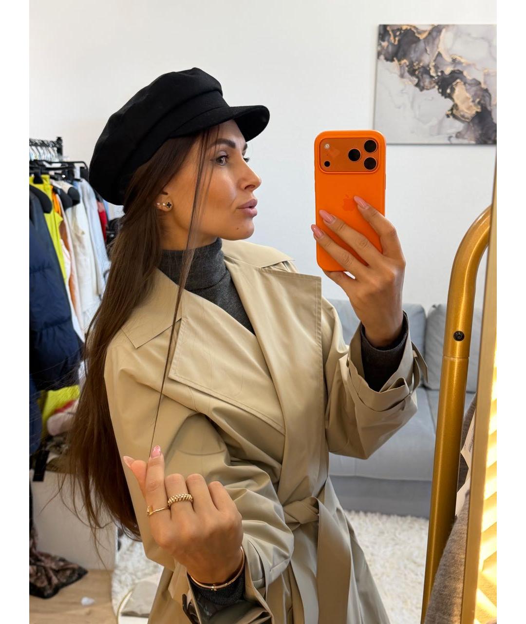 WEEKEND MAX MARA Черная шерстяная кепка, фото 7