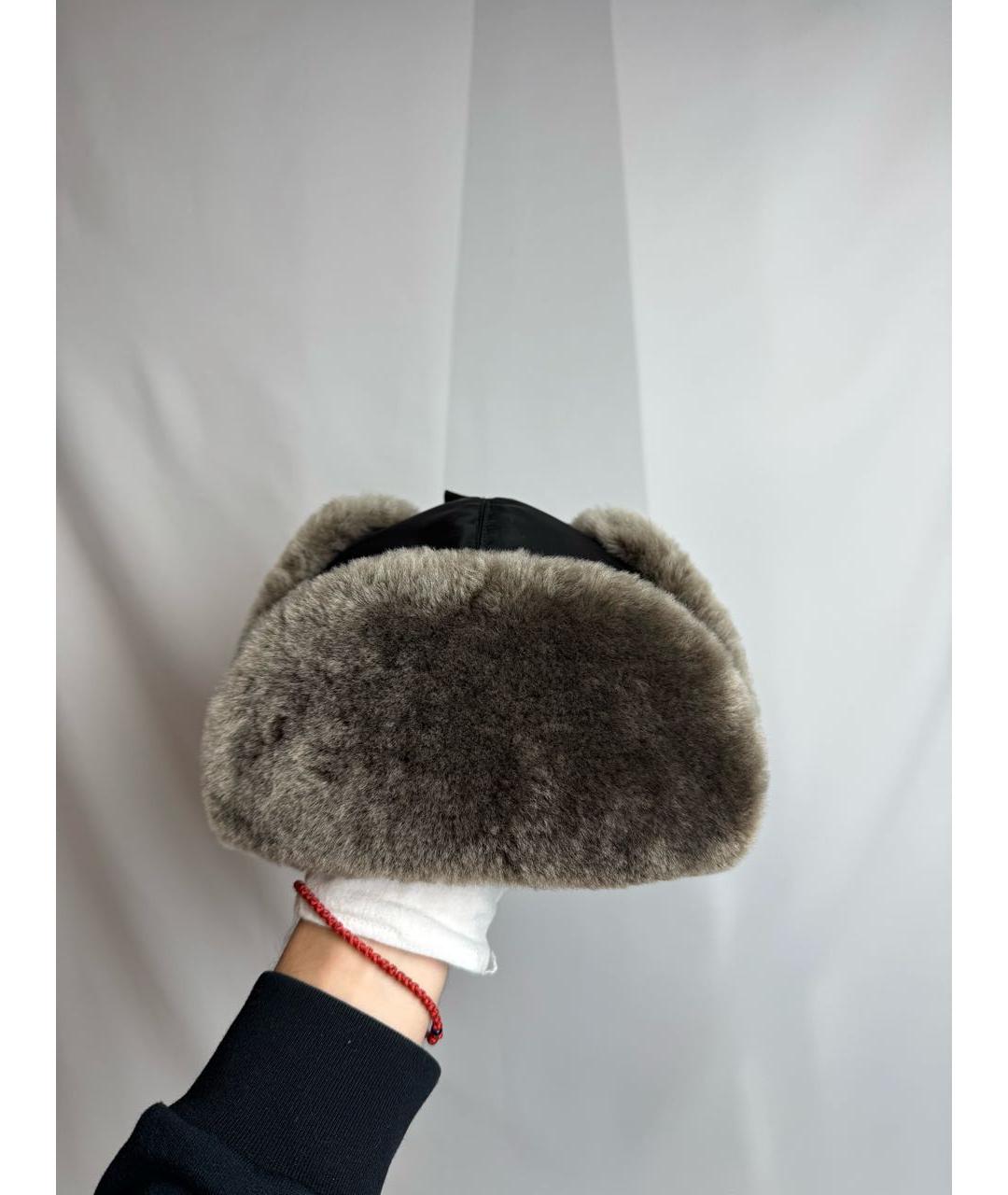 PRADA Черная шапка, фото 3