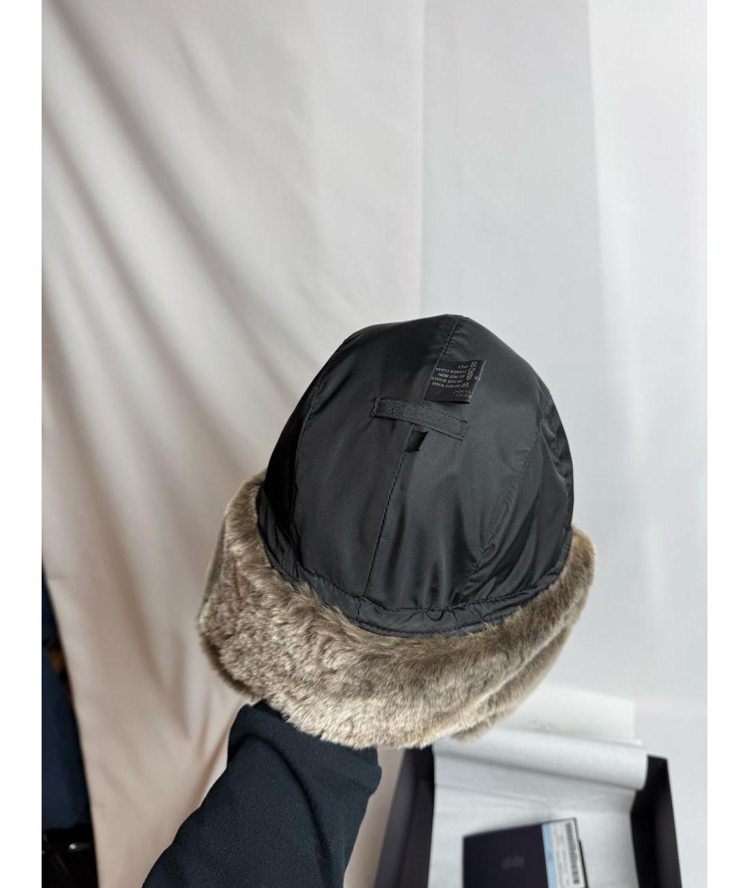 PRADA Черная шапка, фото 7