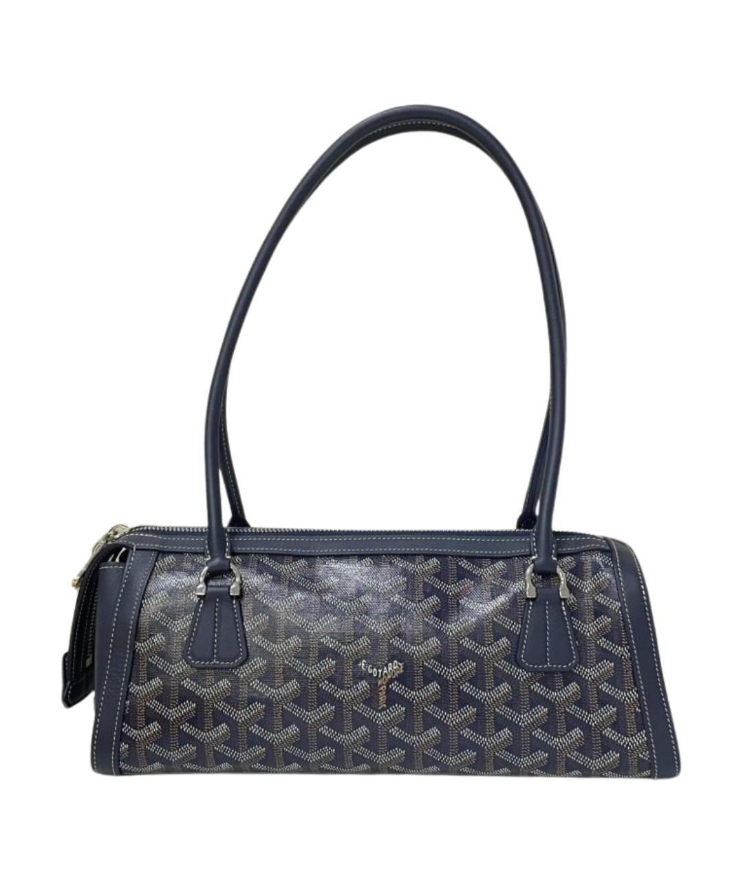 GOYARD Синяя сумка с короткими ручками из искусственной кожи, фото 1