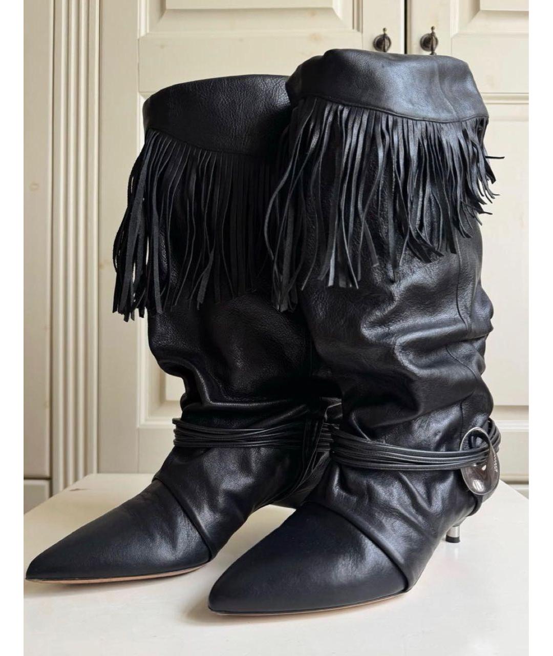 ISABEL MARANT Черные кожаные сапоги, фото 3