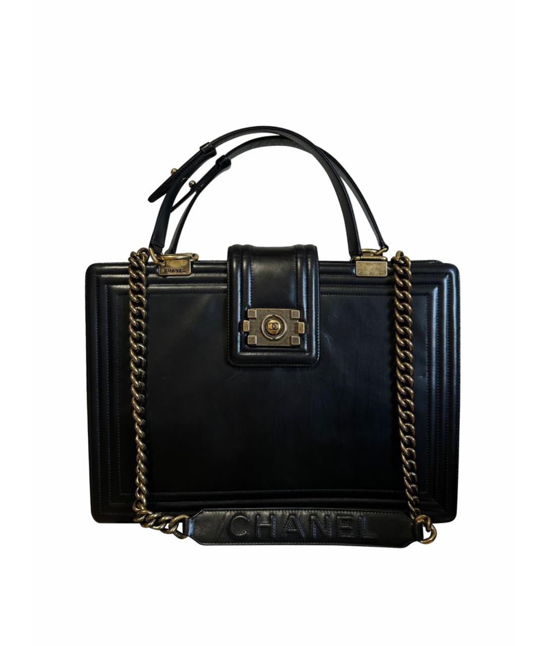 CHANEL Черная кожаная сумка тоут, фото 1
