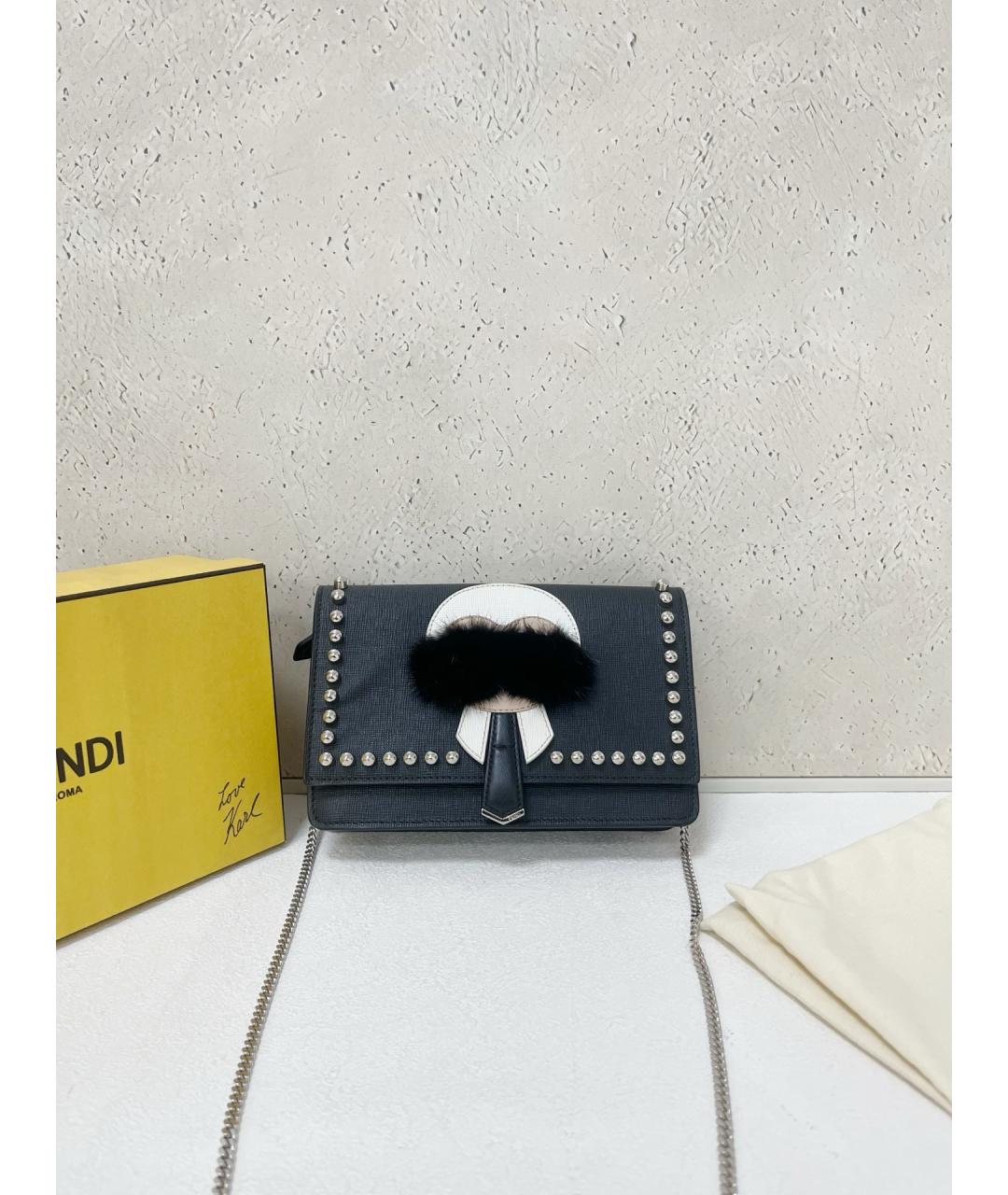 FENDI Черная сумка через плечо, фото 3