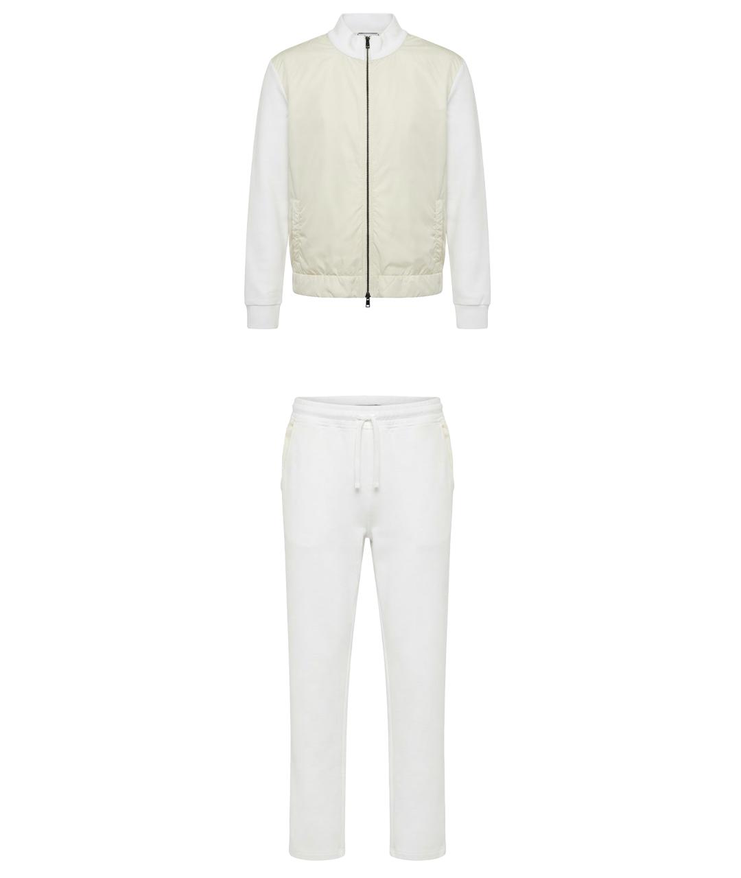 CORNELIANI Белый хлопко-эластановый спортивный костюм, фото 1