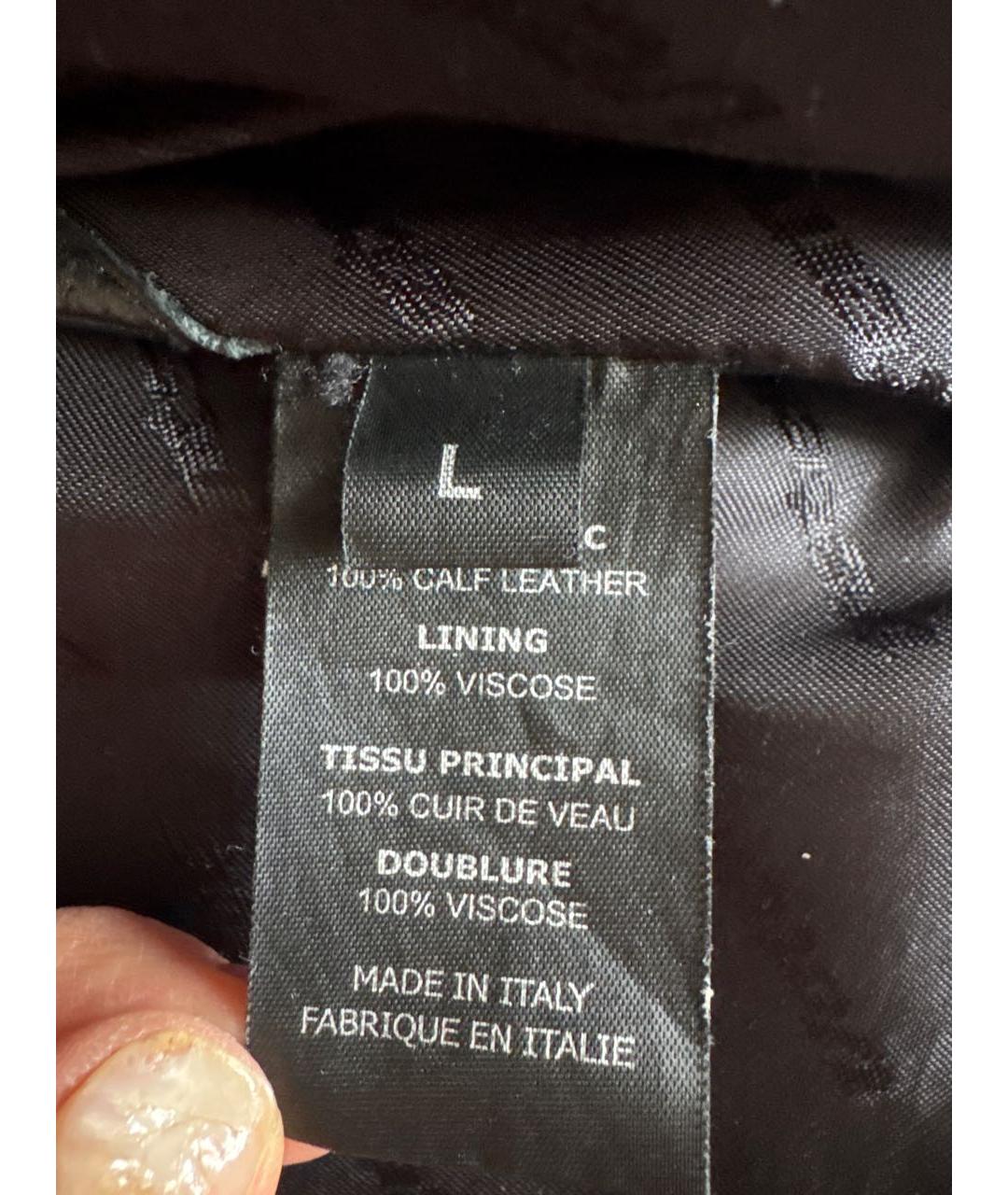 VETEMENTS Черная кожаная куртка, фото 5