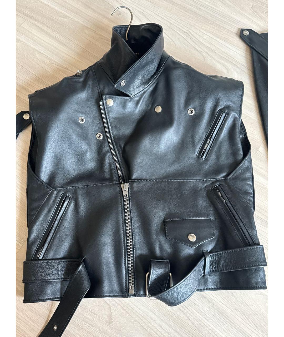 VETEMENTS Черная кожаная куртка, фото 7
