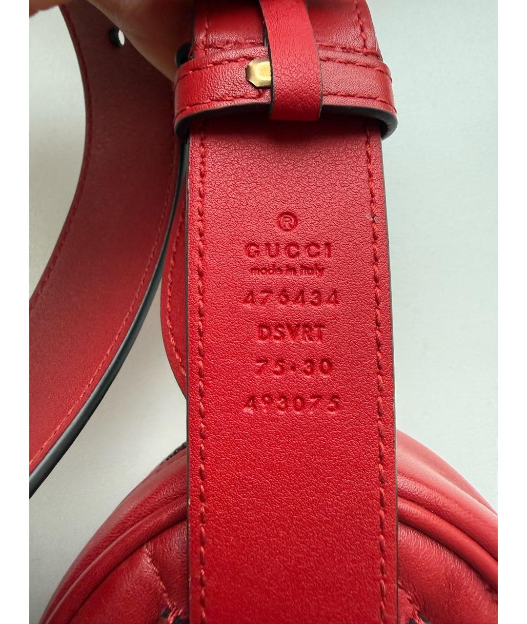 GUCCI Красная кожаная поясная сумка, фото 6