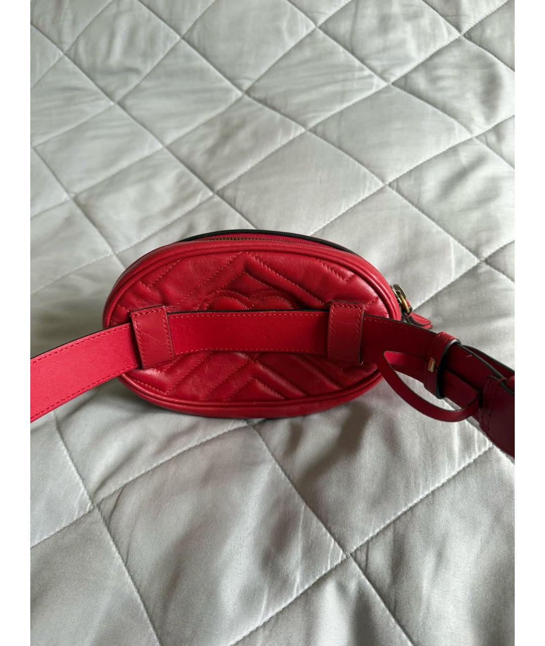 GUCCI Красная кожаная поясная сумка, фото 3